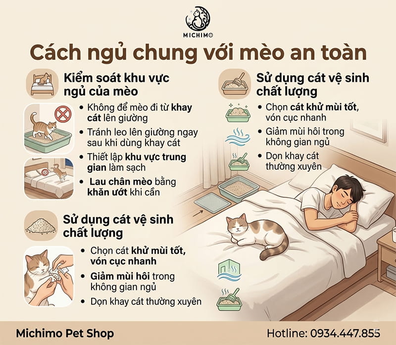 Kiểm soát khu vực ngủ của mèo