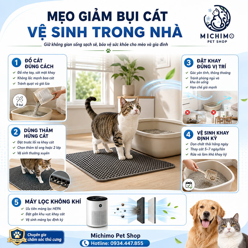 Mẹo giảm bụi cát vệ sinh trong nhà